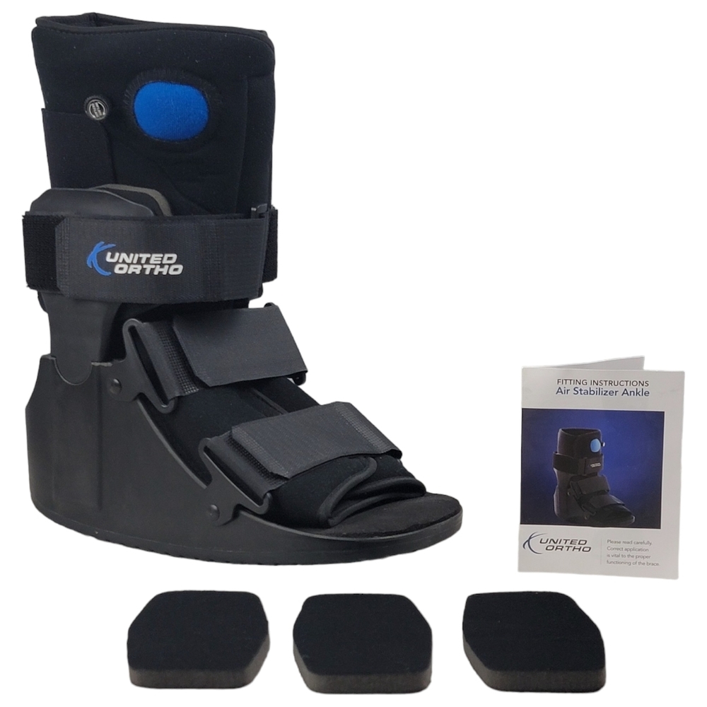 United Ortho Air Stabilizer Ankle Boot Size Large Color Black